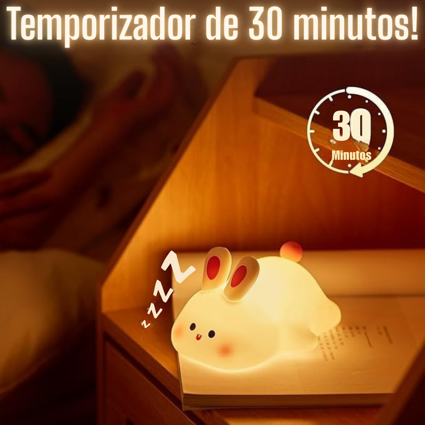 Lámpara de Noche Modelo Conejito.