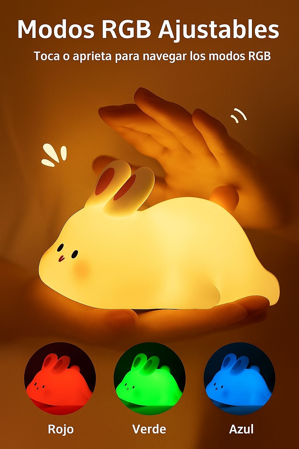 Lámpara de Noche Modelo Conejito.